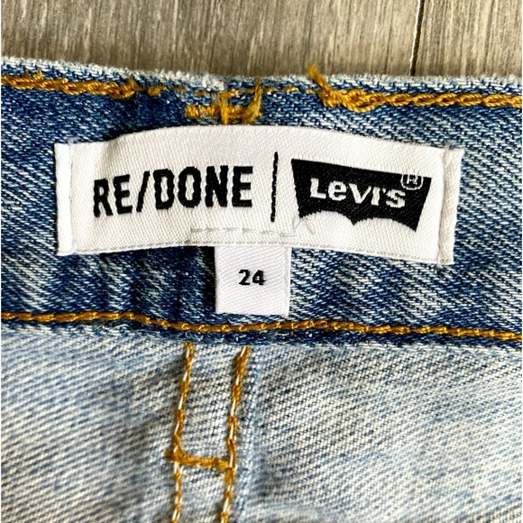 🖤🍬NWT RE/DONE X LEVI’S HIGH RISE ANKLE CROP JEANS DISTRESSED LIGHTWASH SIZE 24 - Picture 9 of 17